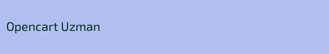 Opencart Uzman